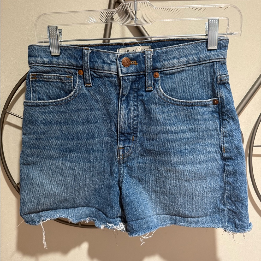 Madewell Denim High-Rise Cutoff Shorts - Blue Size 25 Cotton